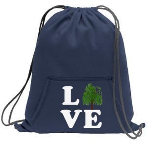 Love Trees Earth Day Weeping Willow Women Tee Sweatshirt Cinch Pack Bag