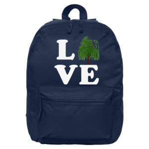 Love Trees Earth Day Weeping Willow Women Tee 16 in Basic Backpack