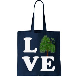 Love Trees Earth Day Weeping Willow Women Tee Tote Bag