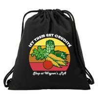 Let Them Eat Crudite Wegner's Meme Drawstring Bag