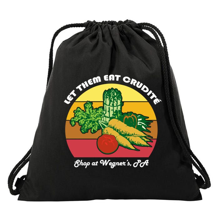 Let Them Eat Crudite Wegner's Meme Drawstring Bag