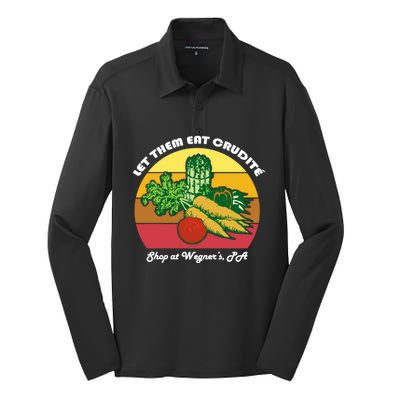 Let Them Eat Crudite Wegner's Meme Silk Touch Performance Long Sleeve Polo