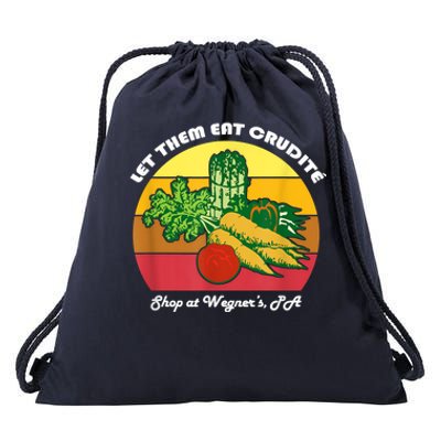 Let Them Eat Crudite Wegner's Meme Drawstring Bag