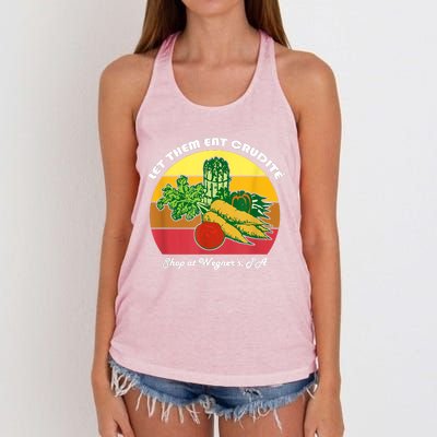 Let Them Eat Crudite Wegner's Meme Women's Knotted Racerback Tank