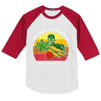 Let Them Eat Crudite Wegner's Meme Kids Colorblock Raglan Jersey