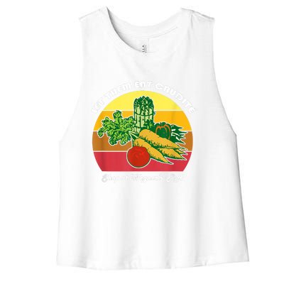 Let Them Eat Crudite Wegner's Meme Women's Racerback Cropped Tank