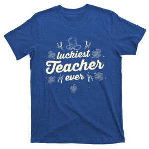 Luckiest Teacher Ever St Patricks Day Lucky Shamrock Gift T-Shirt