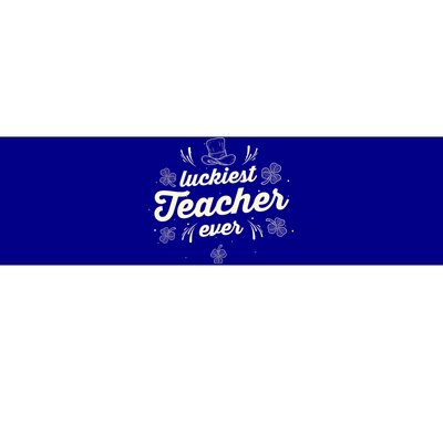 Luckiest Teacher Ever St Patricks Day Lucky Shamrock Gift Bumper Sticker