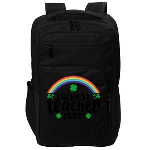 Luckiest Teacher Ever Funny St.Patricks Day Impact Tech Backpack