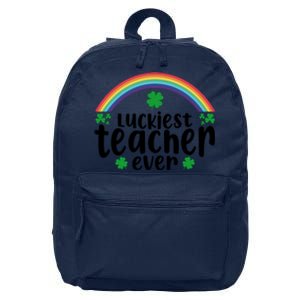 Luckiest Teacher Ever Funny St.Patricks Day 16 in Basic Backpack