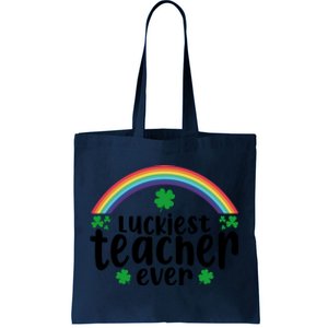 Luckiest Teacher Ever Funny St.Patricks Day Tote Bag