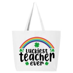 Luckiest Teacher Ever Funny St.Patricks Day 25L Jumbo Tote