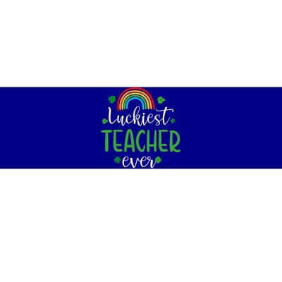 Luckiest Teacher Ever Funny St Patrick's Day Rainbow Gift Bumper Sticker