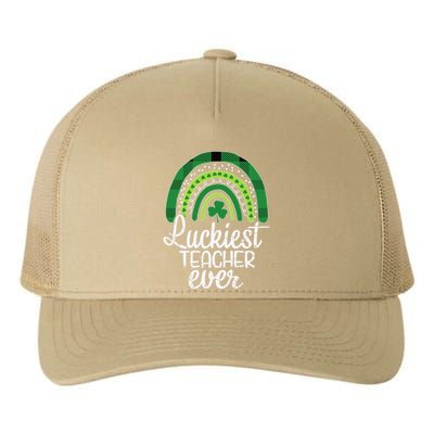 Luckiest Teacher Ever St Patricks Day School Teacher Yupoong Adult 5-Panel Trucker Hat