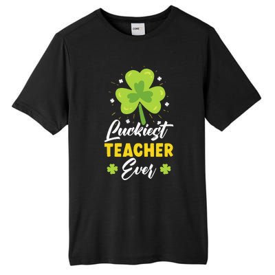 Luckiest Teacher Ever St. Patrick's Saint Pattys Day Tall Fusion ChromaSoft Performance T-Shirt