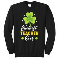 Luckiest Teacher Ever St. Patrick's Saint Pattys Day Tall Sweatshirt