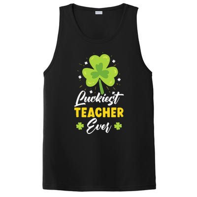 Luckiest Teacher Ever St. Patrick's Saint Pattys Day PosiCharge Competitor Tank