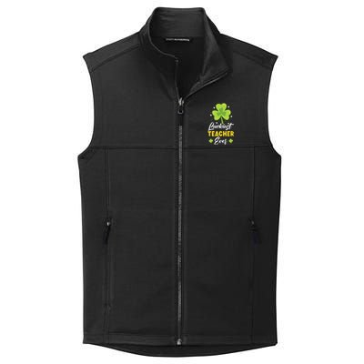 Luckiest Teacher Ever St. Patrick's Saint Pattys Day Collective Smooth Fleece Vest