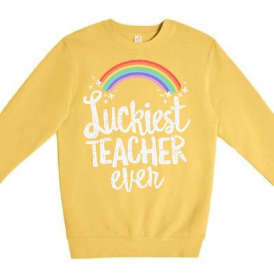 Luckiest Teacher Ever St Patricks Day School Gift Premium Crewneck Sweatshirt