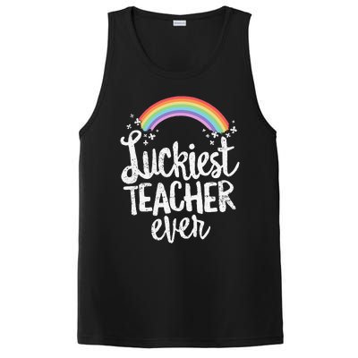 Luckiest Teacher Ever St Patricks Day School Gift PosiCharge Competitor Tank