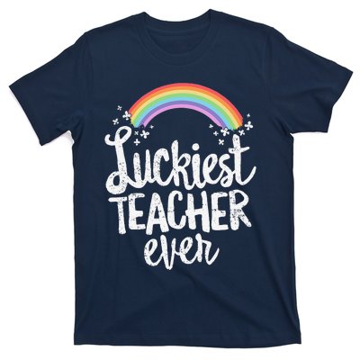 Luckiest Teacher Ever St Patricks Day School Gift T-Shirt