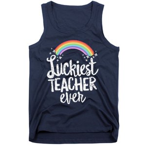 Luckiest Teacher Ever St Patricks Day School Gift Tank Top