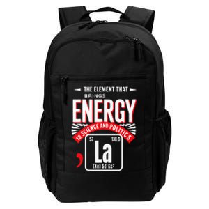 La The Elet That Brings Energy Kamala Harris Science Daily Commute Backpack