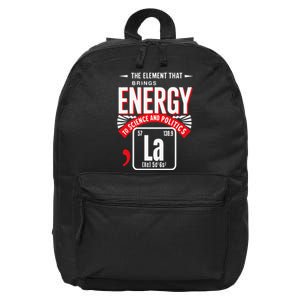 La The Elet That Brings Energy Kamala Harris Science 16 in Basic Backpack