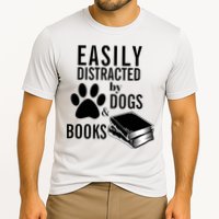 Library Themed Easily Distracted By Books And Dogs Gift Cooling Performance Crew T-Shirt