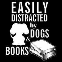 Library Themed Easily Distracted By Books And Dogs Gift Flat Bill Trucker Hat