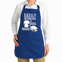 Library Themed Easily Distracted By Books And Dogs Gift Apron