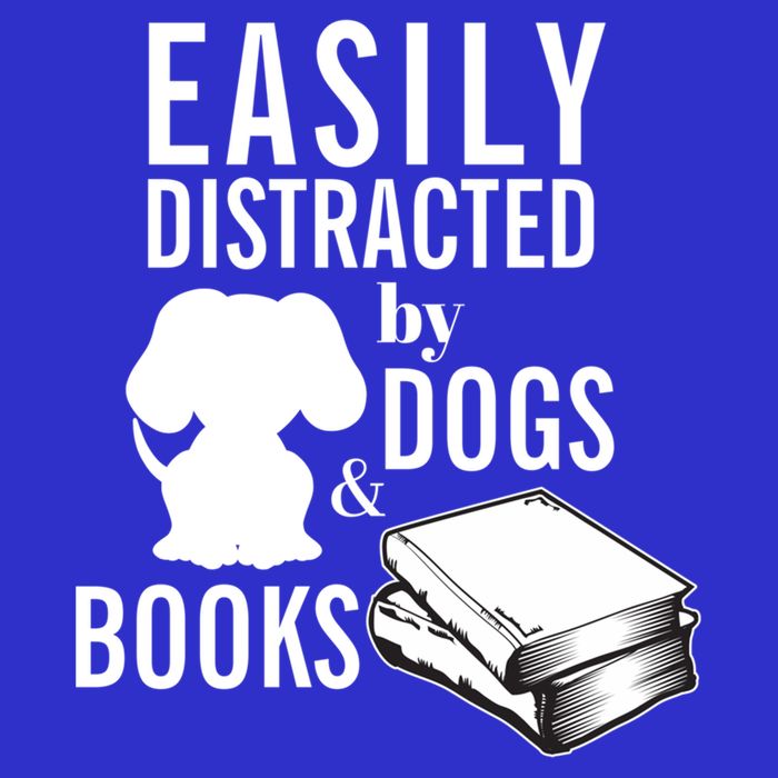 Library Themed Easily Distracted By Books And Dogs Gift Apron