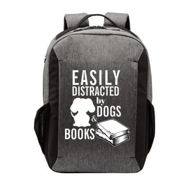 Library Themed Easily Distracted By Books And Dogs Gift Vector Backpack