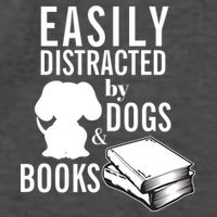 Library Themed Easily Distracted By Books And Dogs Gift Vector Backpack