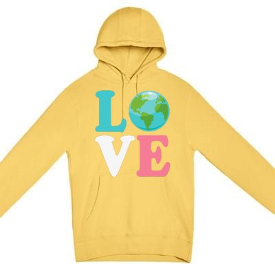 Love The Earth Women Orns Earth Day Premium Pullover Hoodie