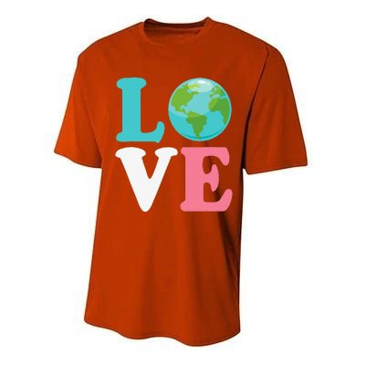 Love The Earth Women Orns Earth Day Performance Sprint T-Shirt