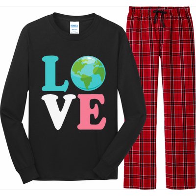 Love The Earth Women Orns Earth Day Long Sleeve Pajama Set