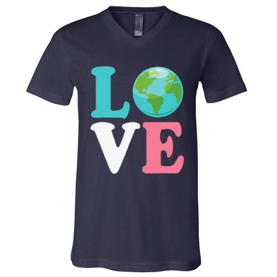 Love The Earth Women Orns Earth Day V-Neck T-Shirt