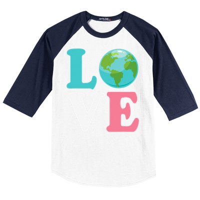 Love The Earth Women Orns Earth Day Baseball Sleeve Shirt