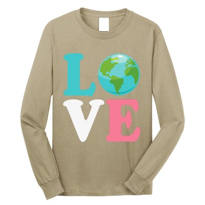 Love The Earth Women Orns Earth Day Long Sleeve Shirt