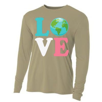 Love The Earth Women Orns Earth Day Cooling Performance Long Sleeve Crew