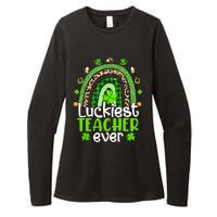 Luckiest Teacher Ever Rainbow St Patricks Day Womens CVC Long Sleeve Shirt