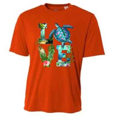 Love Turtle Earth Day Save Planet Environtal Sea Animals Gift Cooling Performance Crew T-Shirt