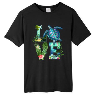 Love Turtle Earth Day Save Planet Environtal Sea Animals Gift Tall Fusion ChromaSoft Performance T-Shirt