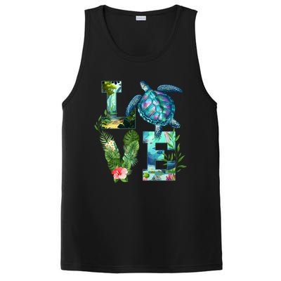 Love Turtle Earth Day Save Planet Environtal Sea Animals Gift PosiCharge Competitor Tank