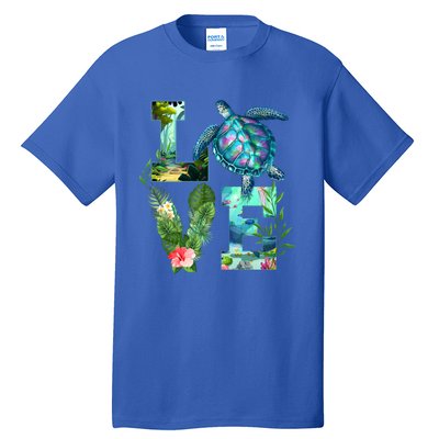 Love Turtle Earth Day Save Planet Environtal Sea Animals Gift Tall T-Shirt