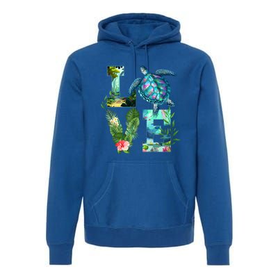 Love Turtle Earth Day Save Planet Environtal Sea Animals Gift Premium Hoodie