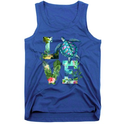 Love Turtle Earth Day Save Planet Environtal Sea Animals Gift Tank Top