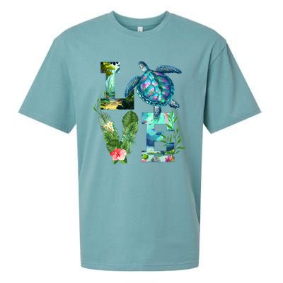 Love Turtle Earth Day Save Planet Environtal Sea Animals Gift Sueded Cloud Jersey T-Shirt