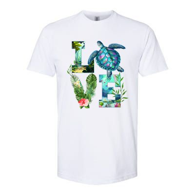 Love Turtle Earth Day Save Planet Environtal Sea Animals Gift Softstyle CVC T-Shirt